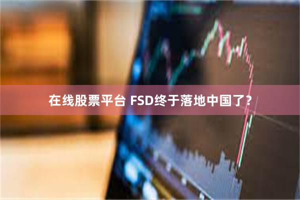 在线股票平台 FSD终于落地中国了？