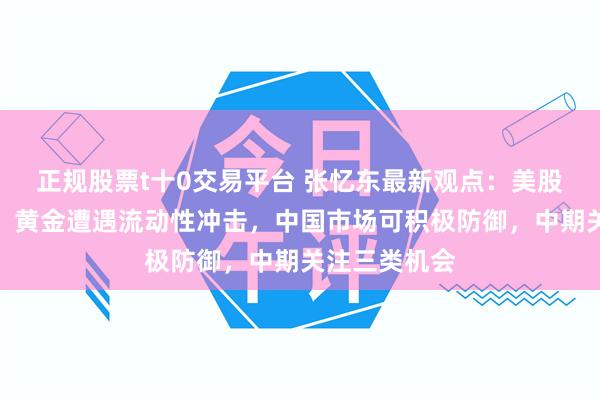正规股票t十0交易平台 张忆东最新观点：美股已进入熊市，黄金