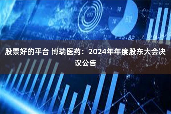 股票好的平台 博瑞医药：2024年年度股东大会决议公告
