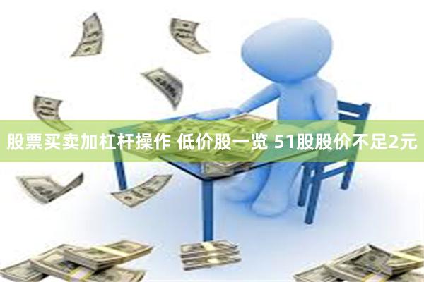 股票买卖加杠杆操作 低价股一览 51股股价不足2元